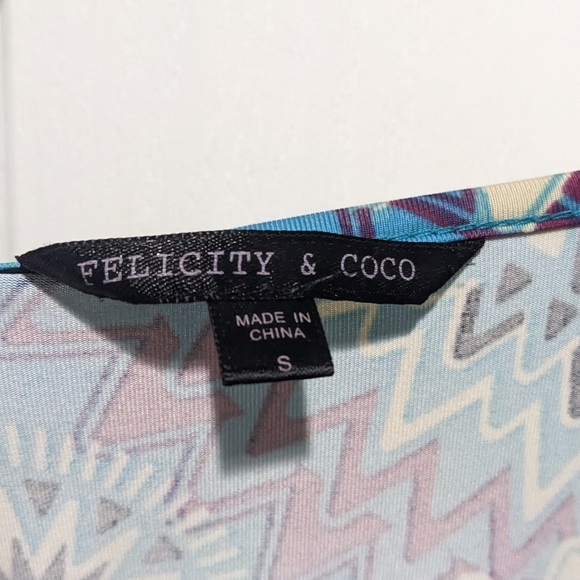 Felicity & Coco | Hazelton dress in turquoise print - Picture 3 of 5